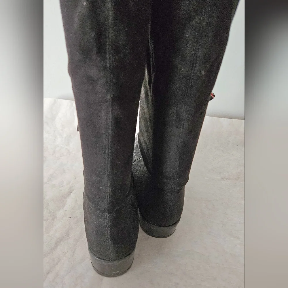 Sam Edelman Paloma Black Faux Suede Over-the-Knee Boots